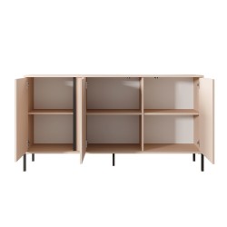 Buffet HULDA beige 3 portes 153cm