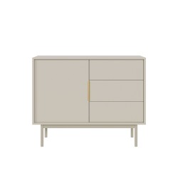 Buffet JONA coloris cachemire 1 porte 3 tiroirs 104cm