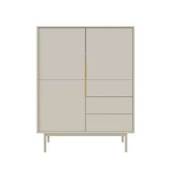 Buffet JONA coloris cachemire 3 portes 3 tiroirs 104cm
