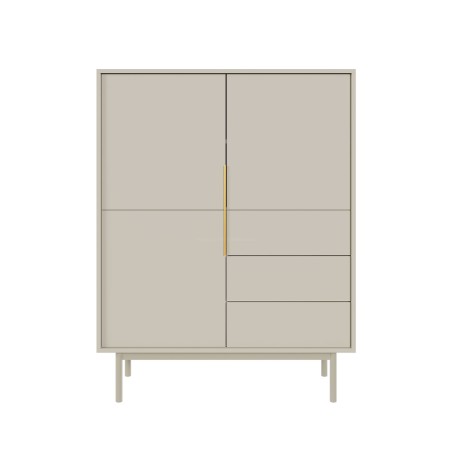 Buffet JONA coloris cachemire 3 portes 3 tiroirs 104cm
