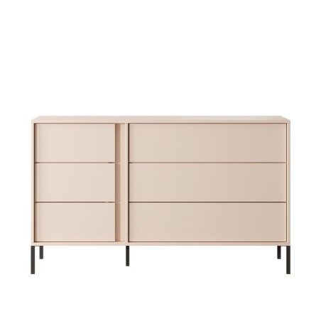 Commode 6 tiroirs HULDA beige 137cm