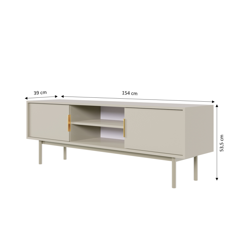 Meuble TV JONA coloris cachemire 154cm