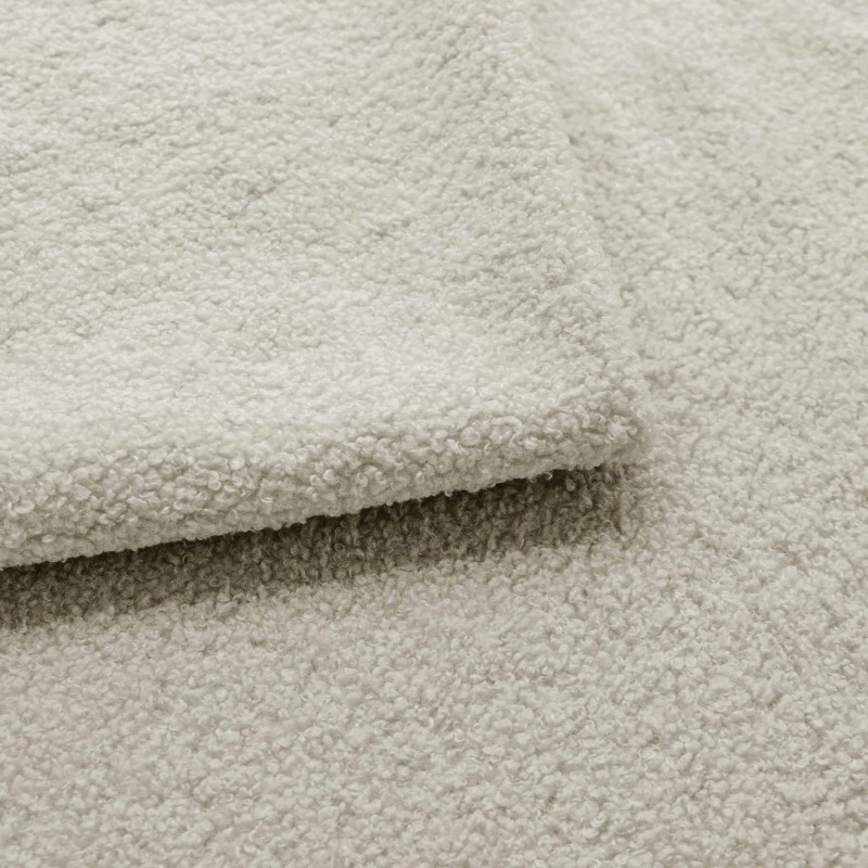 Canapé droit convertible BELEM 3 places tissu bouclette écru