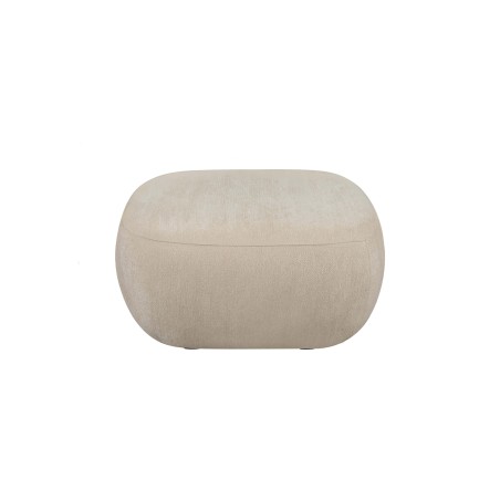 Pouf CARLOTTA tissu bouclette grège