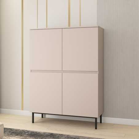 Buffet haut ARNI cachemire 4 portes 100cm
