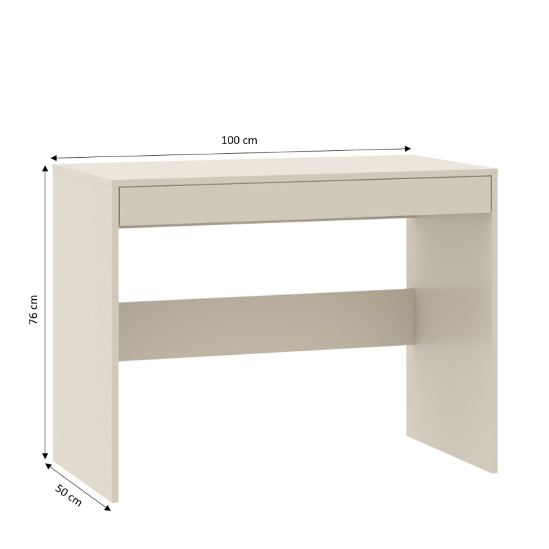 Bureau enfant INGA cachemire 1 tiroir 100cm