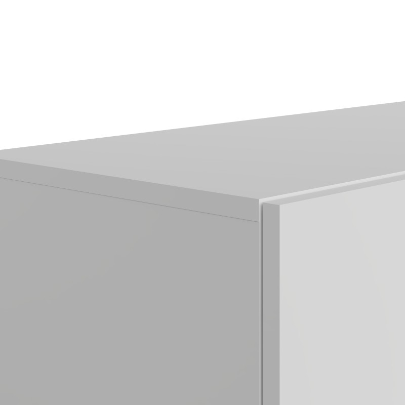 Meuble TV BIRNA blanc mat 3 portes 150cm