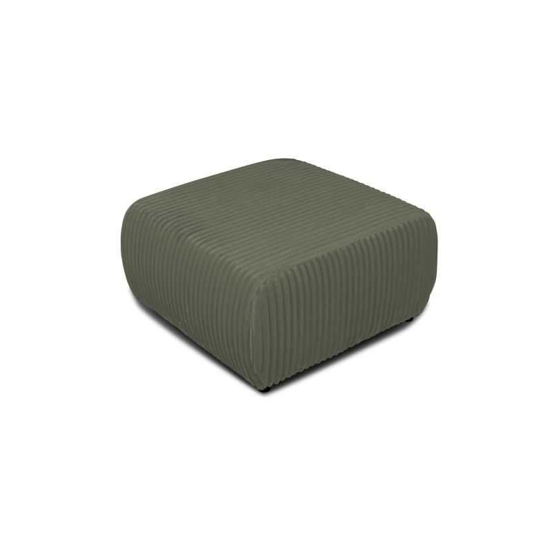 Pouf GLORIA velours côtelé vert sauge