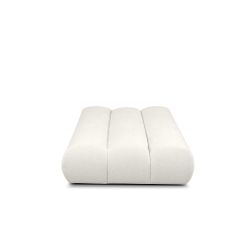 Canapé droit convertible PIO 3 places tissu bouclette écru