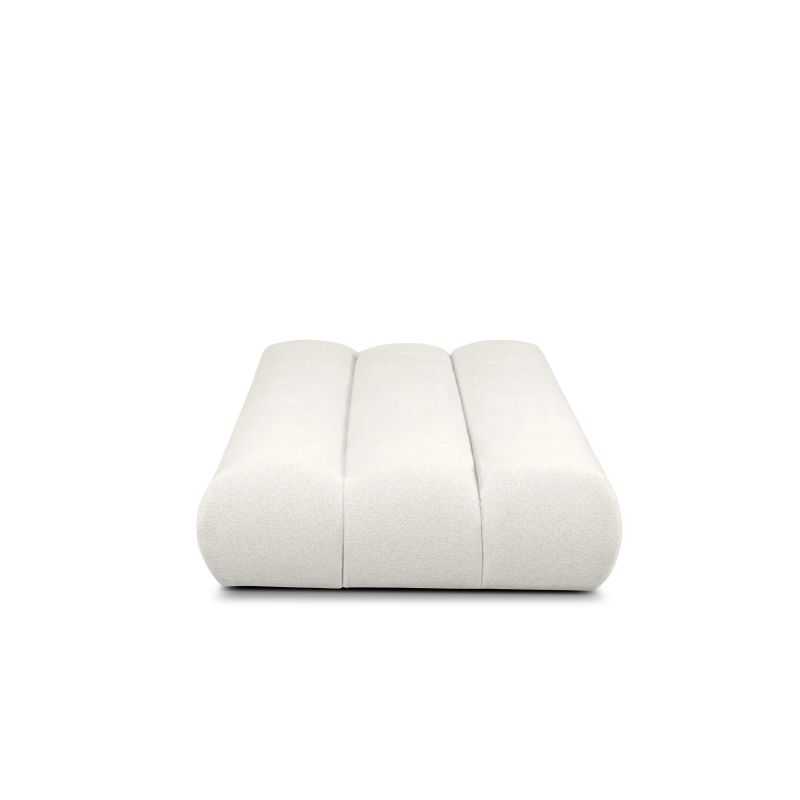 Canapé droit convertible PIO 3 places tissu bouclette écru