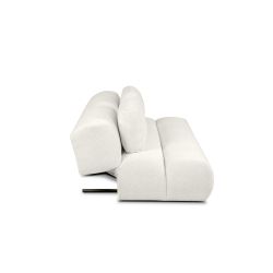 Canapé droit convertible PIO 3 places tissu bouclette écru