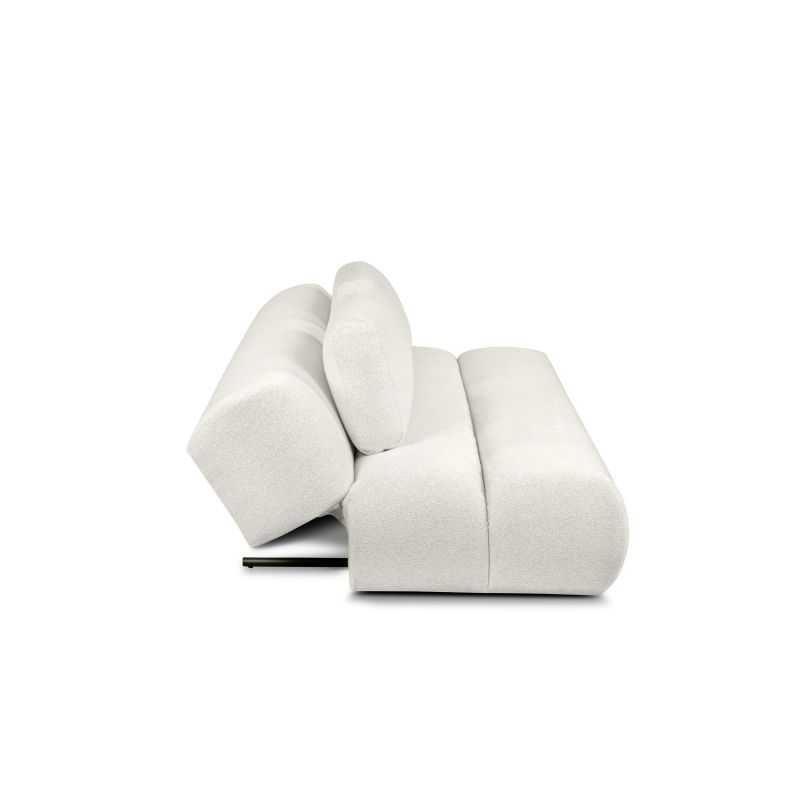 Canapé droit convertible PIO 3 places tissu bouclette écru