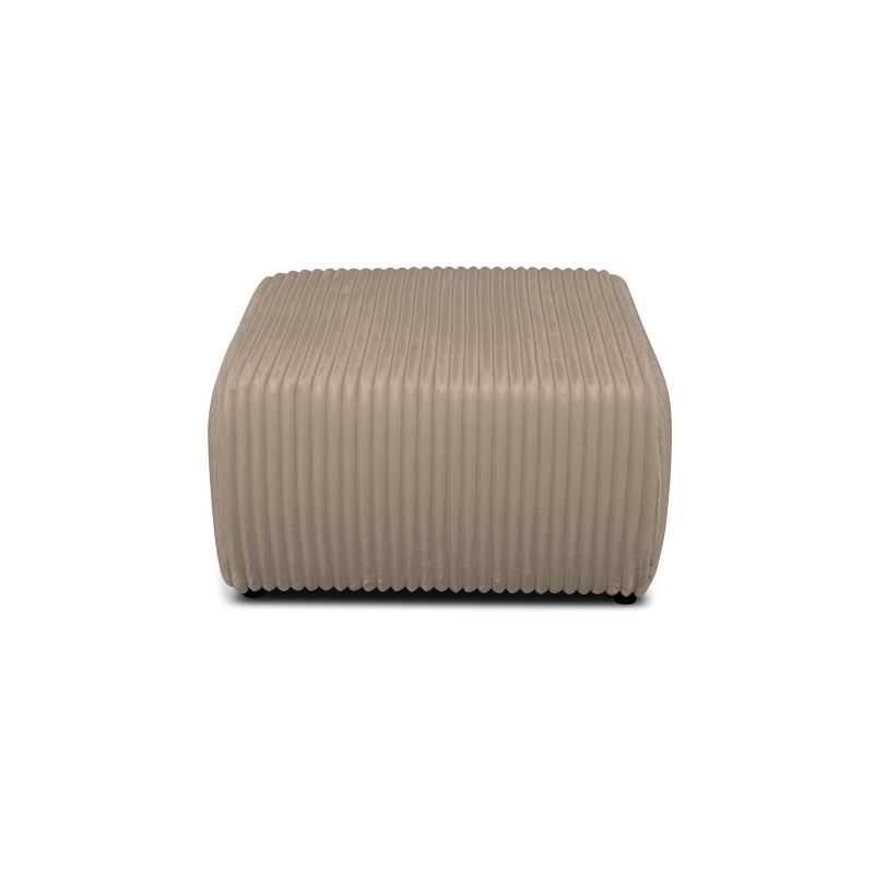 Pouf GLORIA velours côtelé taupe