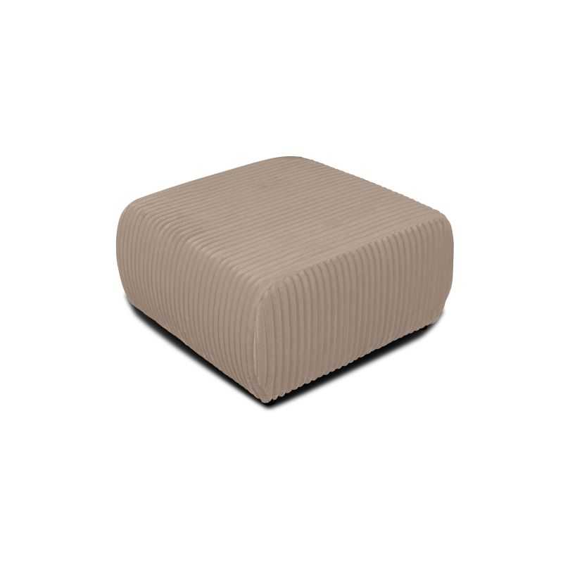 Pouf GLORIA velours côtelé taupe
