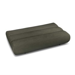 Canapé droit convertible PIO 3 places tissu bouclette vert kaki