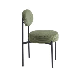 Lot de 2 chaises TEINA velours cotele vert