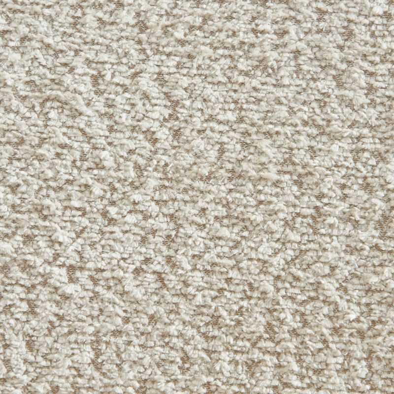 Lot de 2 TINA tabourets tissu bouclette crème