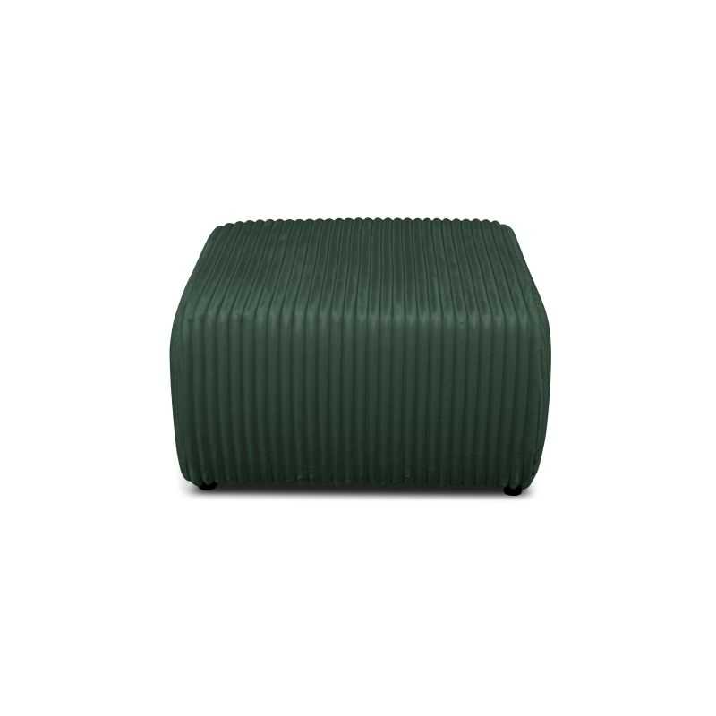 Pouf GLORIA velours côtelé vert kaki