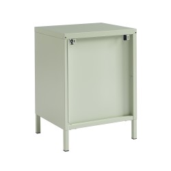 Table de chevet PANTONE métal vert amande double tiroirs 40cm