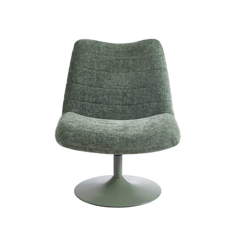 Fauteuil ANTEA tissu vert rotatif et inclinable