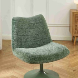 Fauteuil ANTEA tissu vert rotatif et inclinable