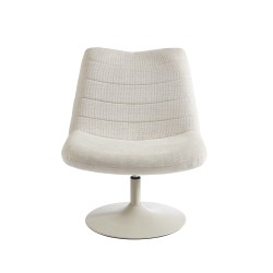 Fauteuil ANTEA tissu beige rotatif et inclinable