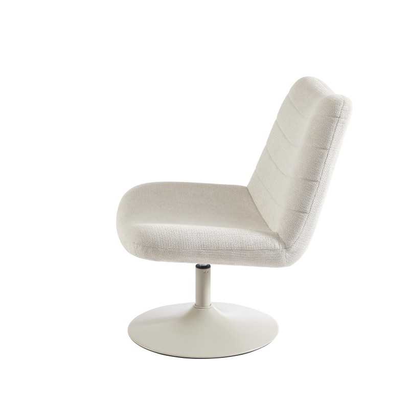 Fauteuil ANTEA tissu beige rotatif et inclinable