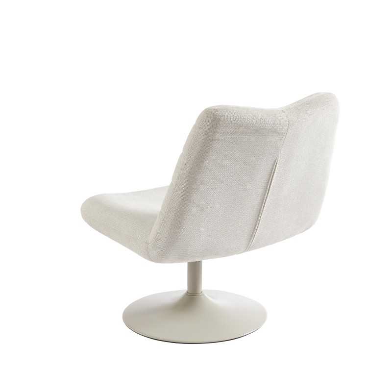 Fauteuil ANTEA tissu beige rotatif et inclinable