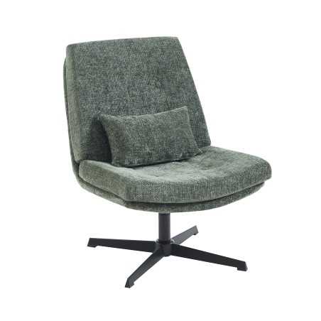 Fauteuil rotatif ANTON tissu vert