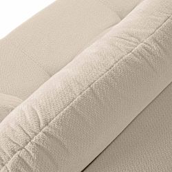 Canapé droit convertible ROTONDO 3 places tissu bouclette grège