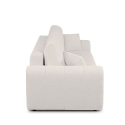 Canapé droit convertible GIORGIO 3 places tissu bouclette grège