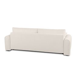 Canapé droit convertible GIORGIO 3 places tissu bouclette grège