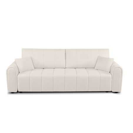 Canapé droit convertible GIORGIO 3 places tissu bouclette grège
