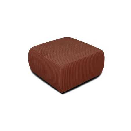 Pouf GLORIA velours côtelé terracotta