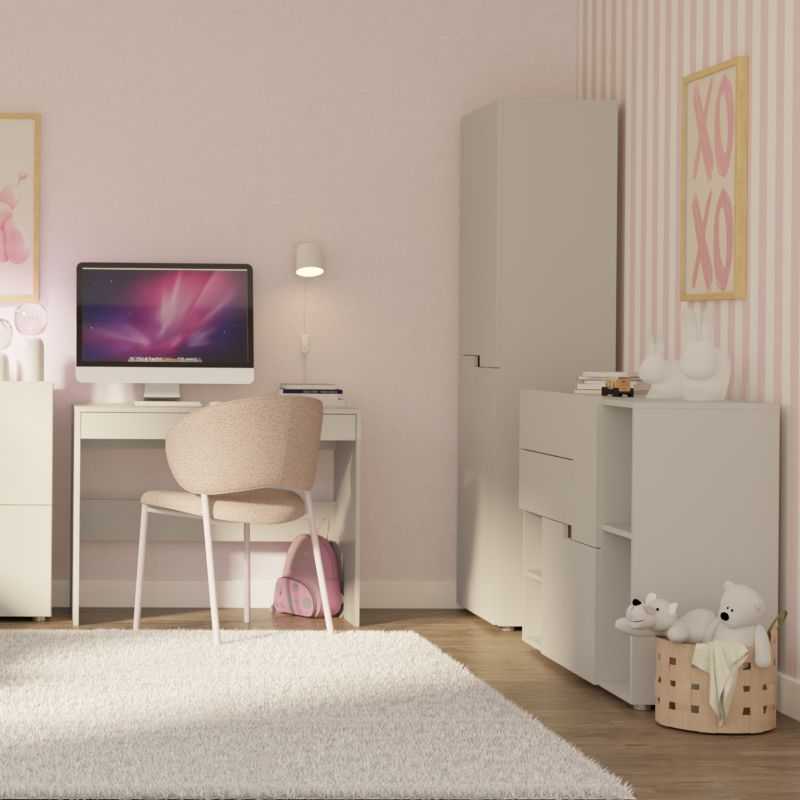 Bureau enfant INGA cachemire 1 tiroir 100cm