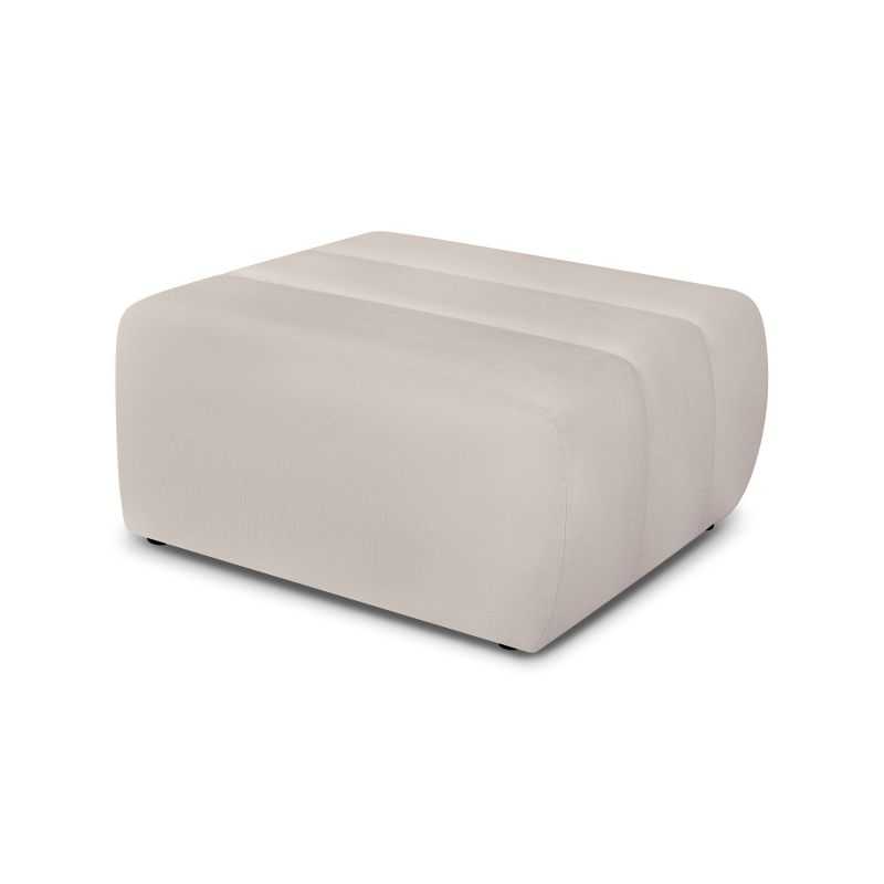 Pouf BELEM tissu chenille grège