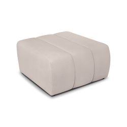 Pouf BELEM tissu chenille grège