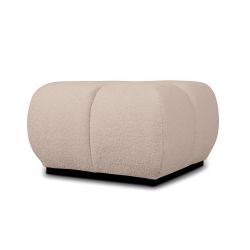 Pouf TASCA tissu bouclette taupe