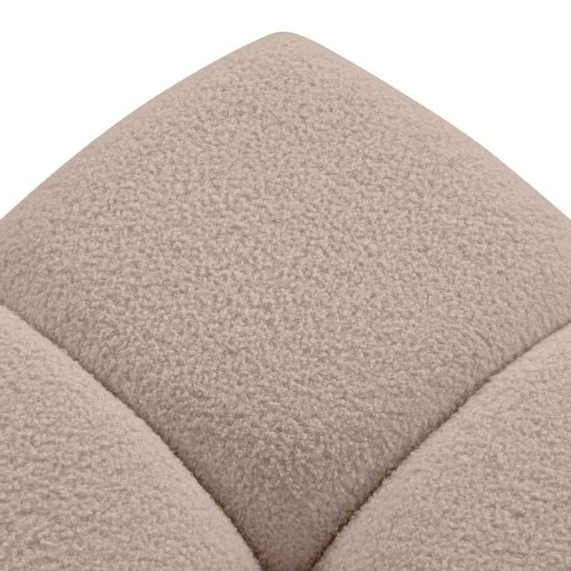 Pouf TASCA tissu bouclette taupe