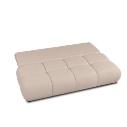 Canapé droit convertible TASCA 3 places tissu bouclette taupe