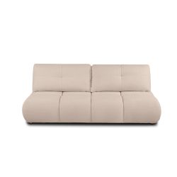 Canapé droit convertible TASCA 3 places tissu bouclette taupe