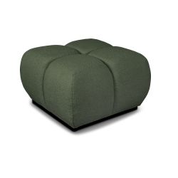 Pouf TASCA tissu bouclette vert kaki