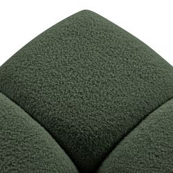 Pouf TASCA tissu bouclette vert kaki