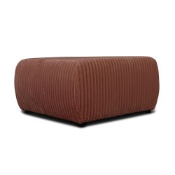 Pouf GLORIA velours côtelé terracotta