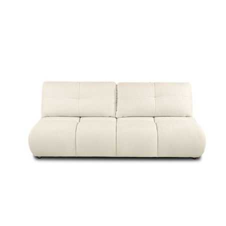 Canapé droit convertible TASCA 3 places tissu bouclette grège