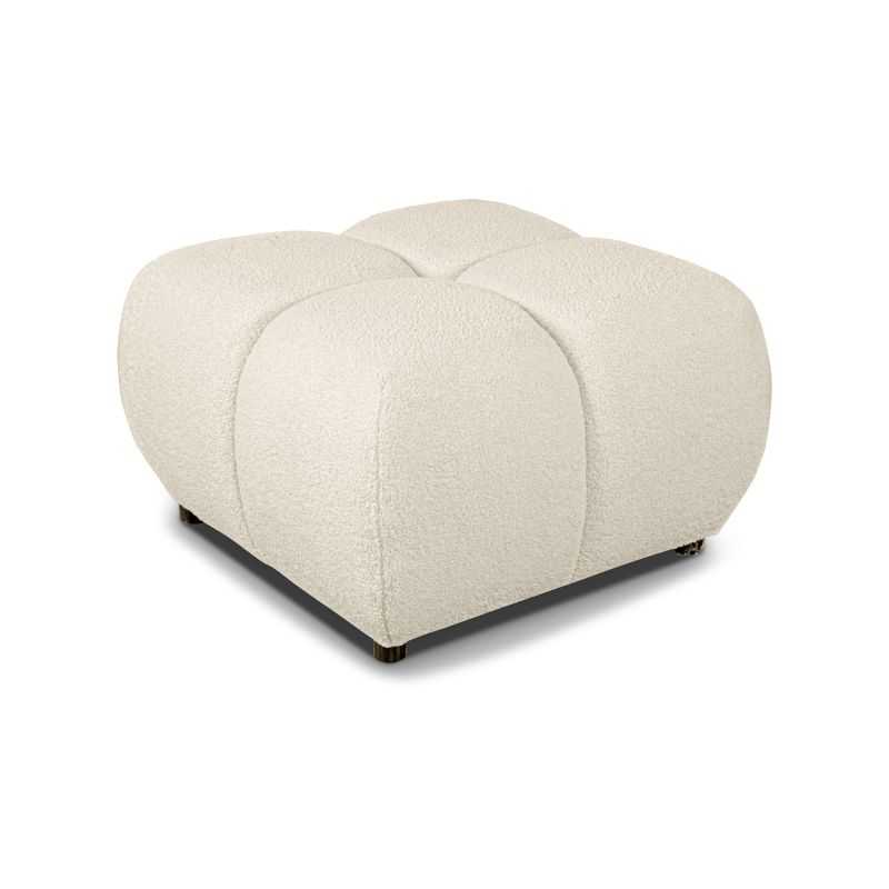 Pouf TASCA tissu bouclette grège