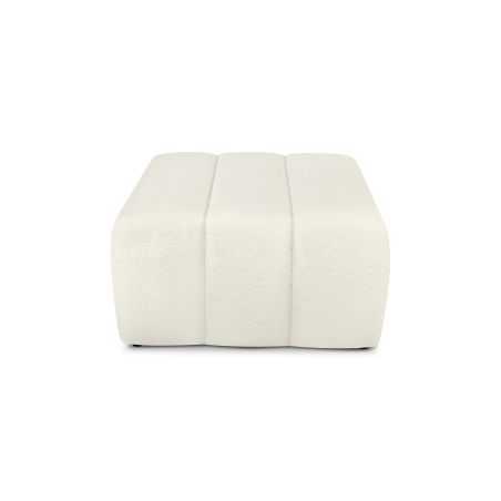 Pouf BELEM tissu bouclette écru