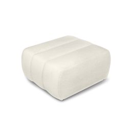 Pouf BELEM tissu bouclette écru