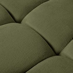 Canapé panoramique convertible SORELLA 6 places tissu chenille vert kaki