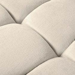 Canapé panoramique convertible SORELLA 6 places tissu chenille grège